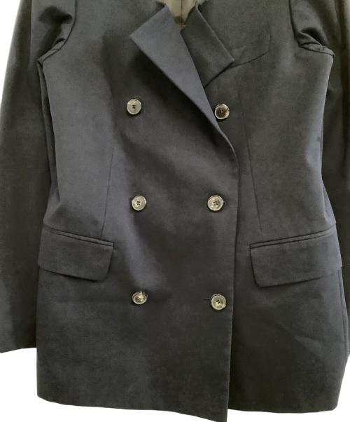 DRIES VAN NOTEN（ドリスヴァンノッテン）DRIES VAN NOTEN (ドリスヴァンノッテン) ノーカラーベルテッドジャケット ネイビー サイズ:34の古着・服飾アイテム