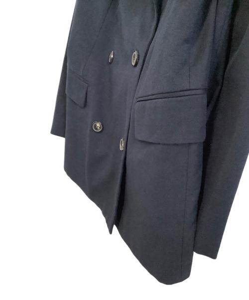 DRIES VAN NOTEN（ドリスヴァンノッテン）DRIES VAN NOTEN (ドリスヴァンノッテン) ノーカラーベルテッドジャケット ネイビー サイズ:34の古着・服飾アイテム
