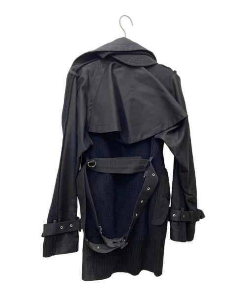 sacai（サカイ）sacai (サカイ) wool × Trench docking coat 21-05853 ブラック サイズ:1の古着・服飾アイテム