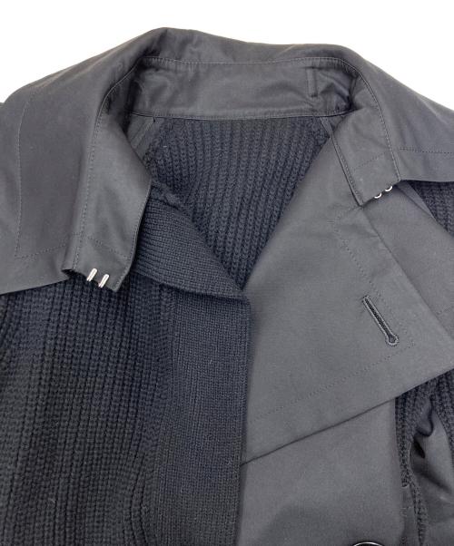 sacai（サカイ）sacai (サカイ) wool × Trench docking coat 21-05853 ブラック サイズ:1の古着・服飾アイテム