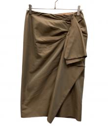 DRIES VAN NOTEN（ドリスヴァンノッテン）の古着「ドレープスカート」｜ベージュ