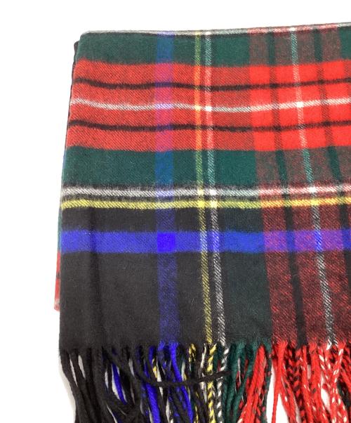JOHNSTONS OF ELGIN（ジョンストンズオブエルガン）JOHNSTONS OF ELGIN (ジョンストンズオブエルガン) 大判カシミヤチェックマフラー レッド×グリーンの古着・服飾アイテム
