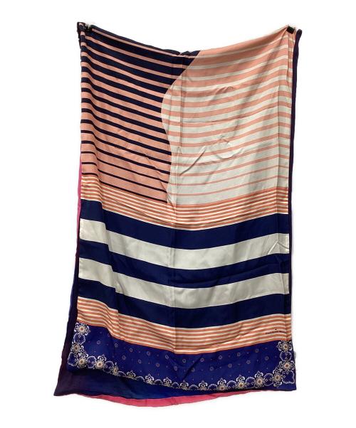 pierre-louis mascia（ピエールルイマシア）Pierre-Louis Mascia (ピエールルイマシア) ストール ネイビー×ピンクの古着・服飾アイテム