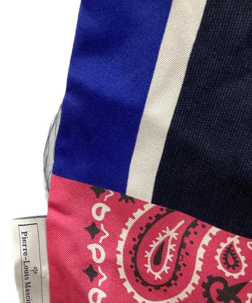 pierre-louis mascia（ピエールルイマシア）Pierre-Louis Mascia (ピエールルイマシア) ストール ネイビー×ピンクの古着・服飾アイテム