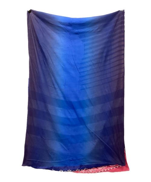 pierre-louis mascia（ピエールルイマシア）Pierre-Louis Mascia (ピエールルイマシア) ストール ネイビー×ピンクの古着・服飾アイテム