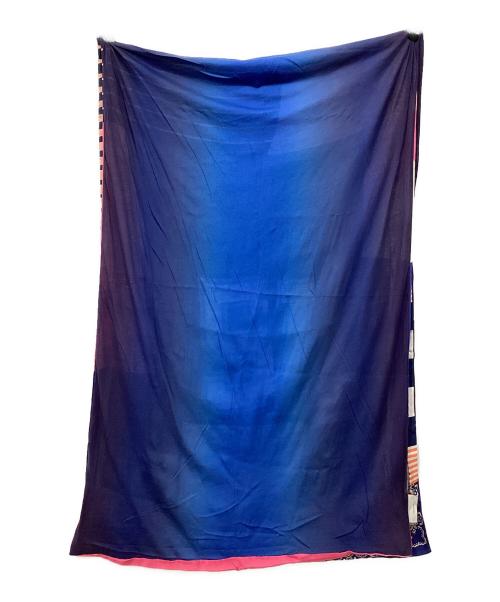 pierre-louis mascia（ピエールルイマシア）Pierre-Louis Mascia (ピエールルイマシア) ストール ネイビー×ピンクの古着・服飾アイテム