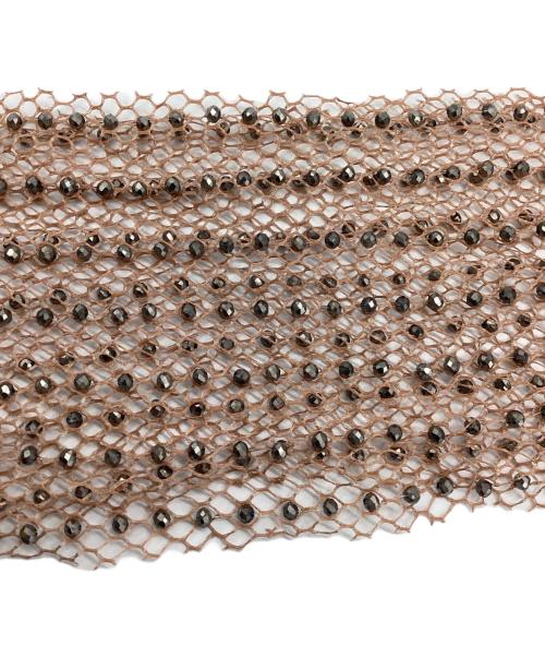 DRIES VAN NOTEN（ドリスヴァンノッテン）DRIES VAN NOTEN (ドリスヴァンノッテン) ビジュー付ストール ピンクの古着・服飾アイテム