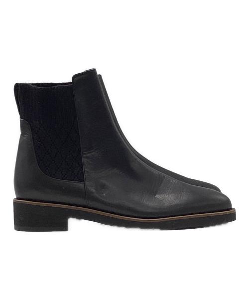 LANVIN COLLECTION（ランバンコレクション）LANVIN COLLECTION (ランバンコレクション) サイドニットショートブーツ ブラック サイズ:24の古着・服飾アイテム