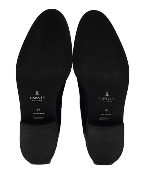 LANVIN COLLECTION（ランバンコレクション）LANVIN COLLECTION (ランバンコレクション) サイドニットショートブーツ ブラック サイズ:24の古着・服飾アイテム