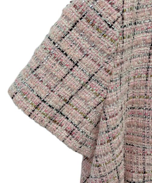 maje（マージュ）maje (マージュ) ツイードミニドレス ピンク サイズ:34の古着・服飾アイテム