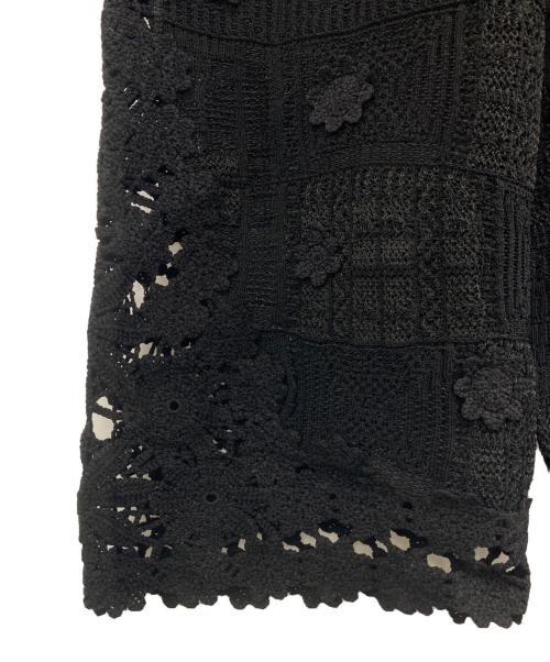 maje（マージュ）maje (マージュ) フローラルニットパンツ ブラック サイズ:34の古着・服飾アイテム