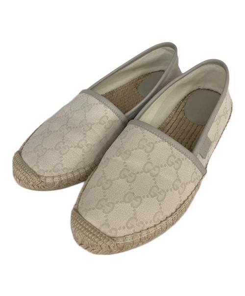 GUCCI（グッチ）GUCCI (グッチ) GGキャンバスエスパドリーユ アイボリー サイズ:SIZE37　1/2の古着・服飾アイテム