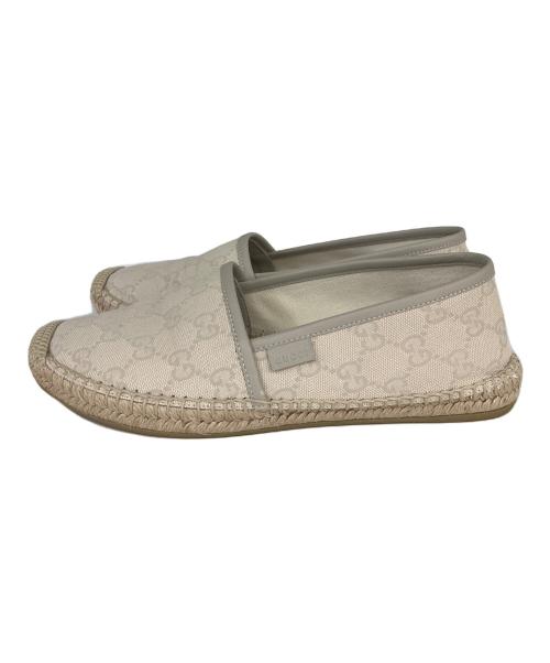 GUCCI（グッチ）GUCCI (グッチ) GGキャンバスエスパドリーユ アイボリー サイズ:SIZE37　1/2の古着・服飾アイテム