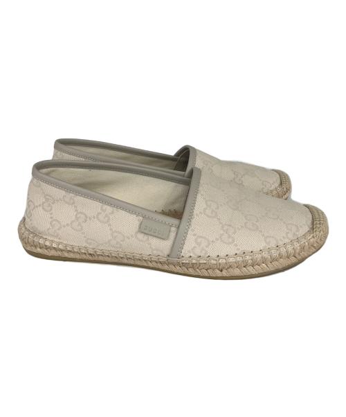 GUCCI（グッチ）GUCCI (グッチ) GGキャンバスエスパドリーユ アイボリー サイズ:SIZE37　1/2の古着・服飾アイテム