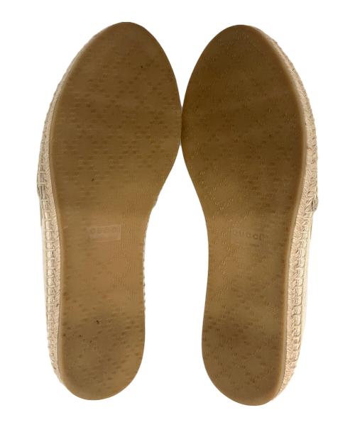 GUCCI（グッチ）GUCCI (グッチ) GGキャンバスエスパドリーユ アイボリー サイズ:SIZE37　1/2の古着・服飾アイテム