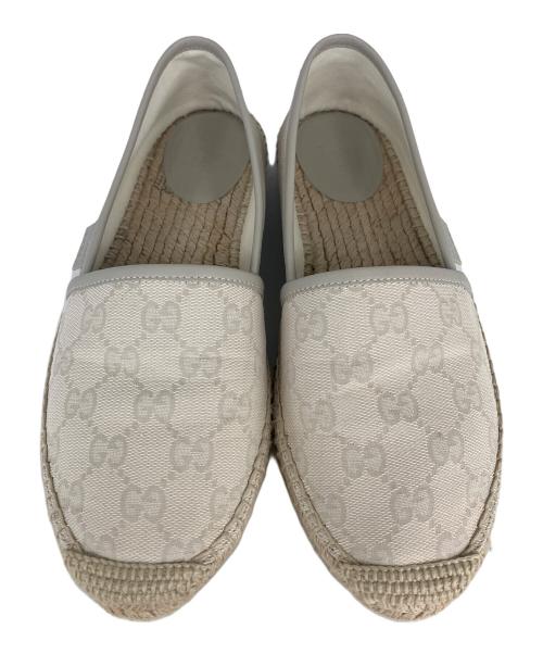 GUCCI（グッチ）GUCCI (グッチ) GGキャンバスエスパドリーユ アイボリー サイズ:SIZE37　1/2の古着・服飾アイテム