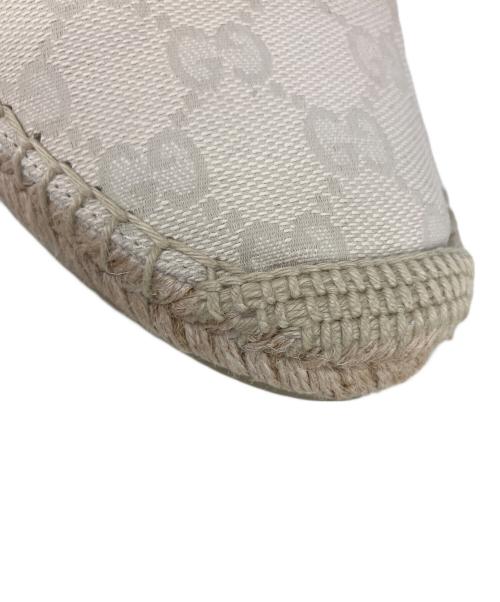 GUCCI（グッチ）GUCCI (グッチ) GGキャンバスエスパドリーユ アイボリー サイズ:SIZE37　1/2の古着・服飾アイテム