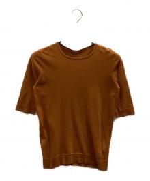 MUSE de Deuxieme Classe（ミューズ ドゥーズィエム クラス）の古着「FF grace クルーネックプルオーバー」｜オレンジ