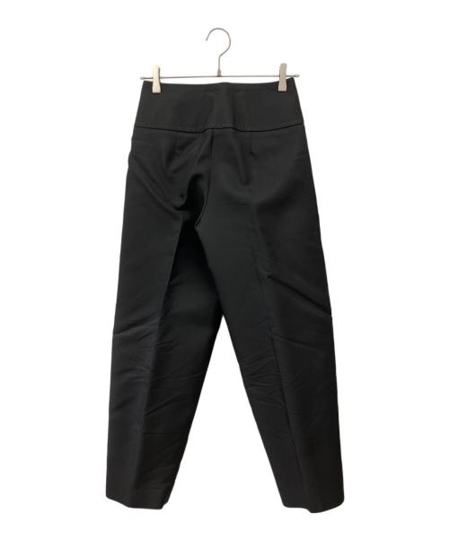 JIL SANDER（ジルサンダー）JIL SANDER (ジルサンダー) ハイウエストタックパンツ ブラック サイズ:32の古着・服飾アイテム