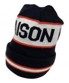 maison kitsune（メゾンキツネ）の古着「ロゴウールニットキャップ　KUU-1450-B」｜ブラック