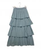 Nobleノーブル）の古着「ペタルフリル ナローティアードスカート」｜ブルー