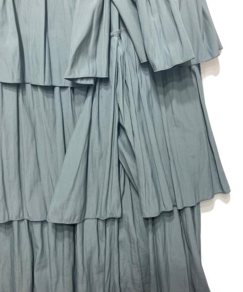 Noble（ノーブル）Noble (ノーブル) ペタルフリル ナローティアードスカート ブルー サイズ:Freeの古着・服飾アイテム