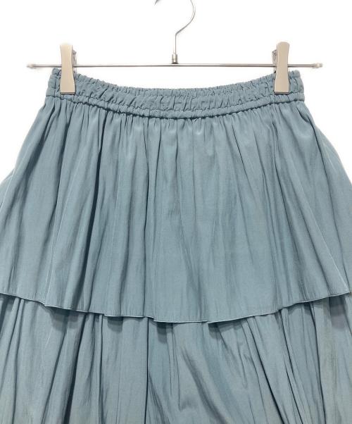 Noble（ノーブル）Noble (ノーブル) ペタルフリル ナローティアードスカート ブルー サイズ:Freeの古着・服飾アイテム