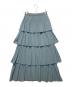 Noble (ノーブル) ペタルフリル ナローティアードスカート ブルー サイズ:Free：4000円