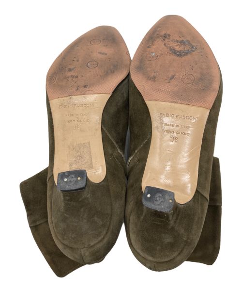 FABIO RUSCONI（ファビオルスコーニ）FABIO RUSCONI (ファビオルスコーニ) スエードショートブーツ ブラウン サイズ:38の古着・服飾アイテム