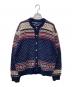 POLO RALPH LAUREN（ポロ・ラルフローレン）の古着「ノルディック柄丸首カーディガン KR-RL-HW3740」｜ネイビー