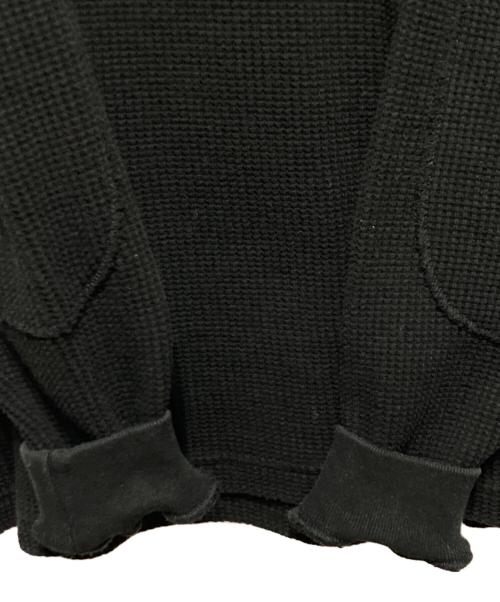 ACVM（エーシーブイエム）ACVM (エーシーブイエム) ヘビーウェイトワッフルモックネック ブラック サイズ:40の古着・服飾アイテム