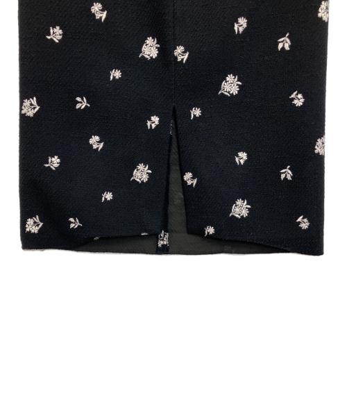Bluelea（ブルレア）Bluelea (ブルレア) Original embroidery tweed skirt ブラック サイズ:38の古着・服飾アイテム