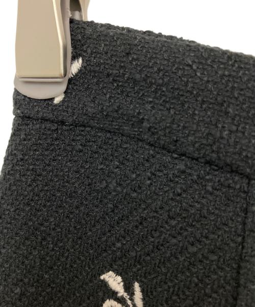 Bluelea（ブルレア）Bluelea (ブルレア) Original embroidery tweed skirt ブラック サイズ:38の古着・服飾アイテム