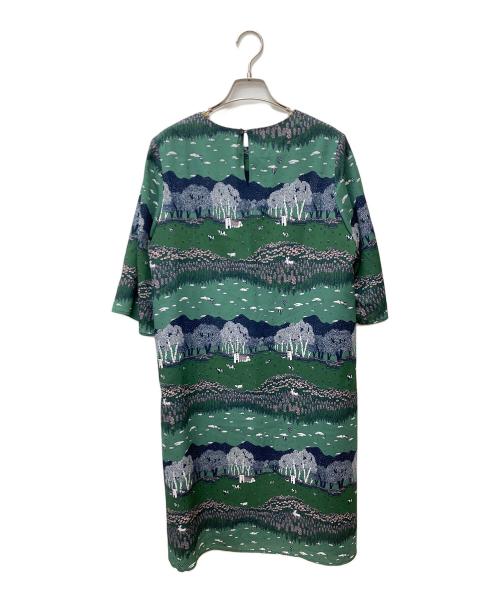 Marble SUD（マーブルシュッド）Marble SUD (マーブルシュッド) mannine (マンナイン) BIEIプリントワンピース グリーン サイズ:Freeの古着・服飾アイテム