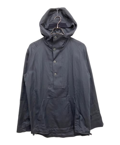 EXLEY NB（エクスレイ エヌビー）EXLEY NB (エクスレイ エヌビー) リネンアノラックジャケット ブラック サイズ:Sの古着・服飾アイテム
