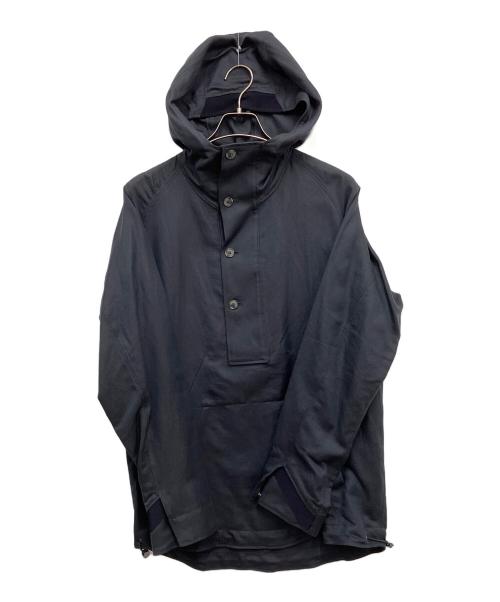 EXLEY NB（エクスレイ エヌビー）EXLEY NB (エクスレイ エヌビー) リネンアノラックジャケット ブラック サイズ:Sの古着・服飾アイテム