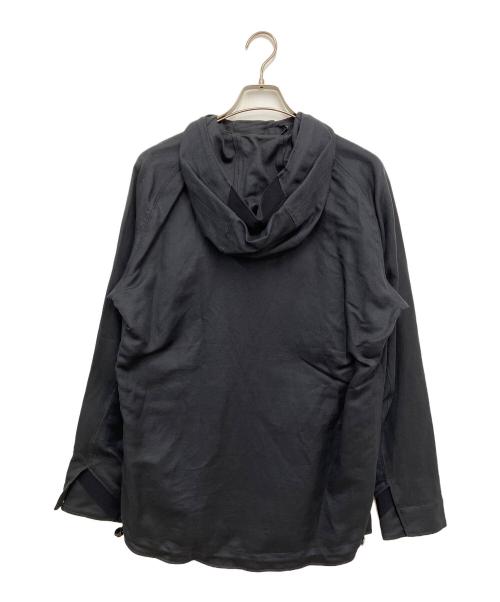 EXLEY NB（エクスレイ エヌビー）EXLEY NB (エクスレイ エヌビー) リネンアノラックジャケット ブラック サイズ:Sの古着・服飾アイテム