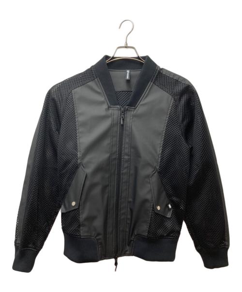 ennerre（エネーレ）ennerre (エネーレ) メッシュジップブルゾン ブラック サイズ:50の古着・服飾アイテム