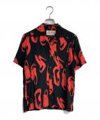 Aloha Blossomアロハブロッサム）の古着「アロハシャツ」｜ブラック×レッド
