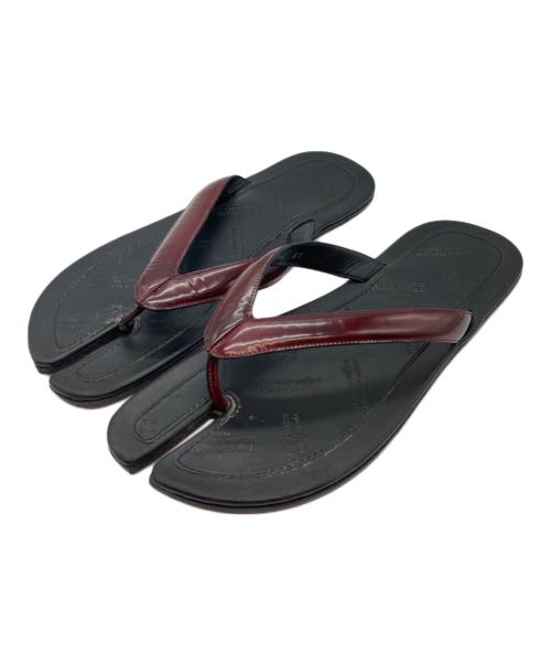 Maison Margiela（メゾンマルジェラ）Maison Margiela (メゾンマルジェラ) タビサンダル ブラック×ブラウン サイズ:41の古着・服飾アイテム