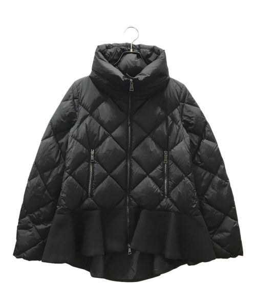 MONCLER（モンクレール）MONCLER (モンクレール) スタンドカラーフリルダウンジャケット ブラックの古着・服飾アイテム