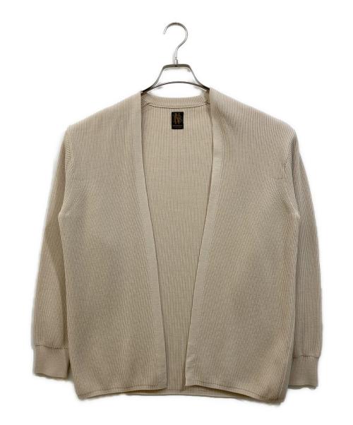 BATONER（バトナ―）BATONER (バトナ―) ハードツイストウールノーボタンカーディガン ベージュ サイズ:1の古着・服飾アイテム