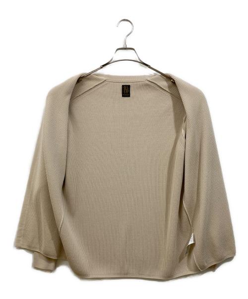 BATONER（バトナ―）BATONER (バトナ―) ハードツイストウールノーボタンカーディガン ベージュ サイズ:1の古着・服飾アイテム