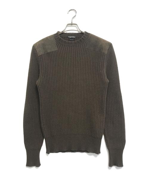 TOM FORD（トムフォード）TOM FORD (トムフォード) コマンドセーター ブラウン サイズ:50の古着・服飾アイテム