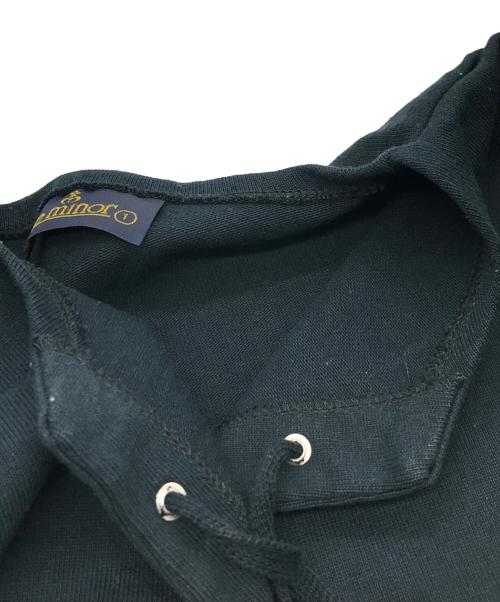 Le minor（ルミノア）Le minor (ルミノア) レースアップカットソー ブラック サイズ:1の古着・服飾アイテム