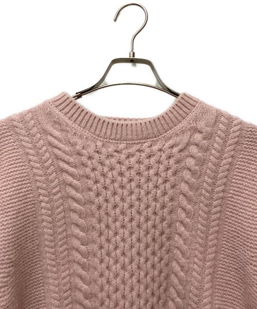 SLOANE（スローン）SLOANE (スローン) ケーブルニット SL6W-228 ピンク サイズ:４の古着・服飾アイテム
