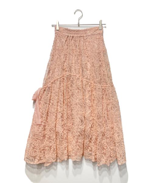 Snidel（スナイデル）Snidel (スナイデル) バリエチュールスカート ピンクの古着・服飾アイテム