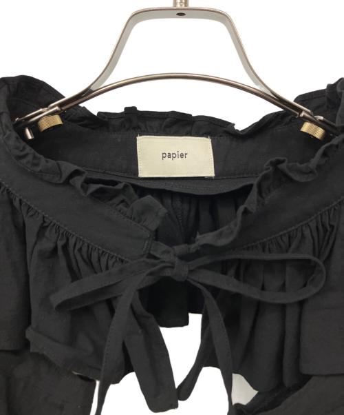 papier（パピエ）papier (パピエ) Holder blouse ブラック サイズ:Freeの古着・服飾アイテム