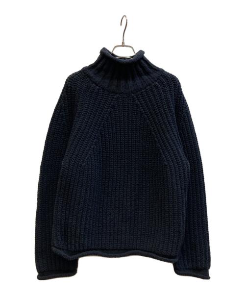 BATONER（バトナ―）BATONER (バトナ―) ウールチャンキーシグネチャーハイネックニット ネイビー サイズ:1の古着・服飾アイテム