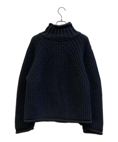 BATONER（バトナ―）BATONER (バトナ―) ウールチャンキーシグネチャーハイネックニット ネイビー サイズ:1の古着・服飾アイテム